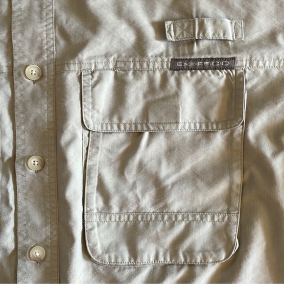 Ex Officio Adventure Shirt Vented Long Sleeve Khaki Fishing Outdoor Shirt XXL - Picture 9 of 15